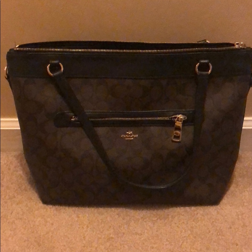 Authentic Black/Brown Coach Purse